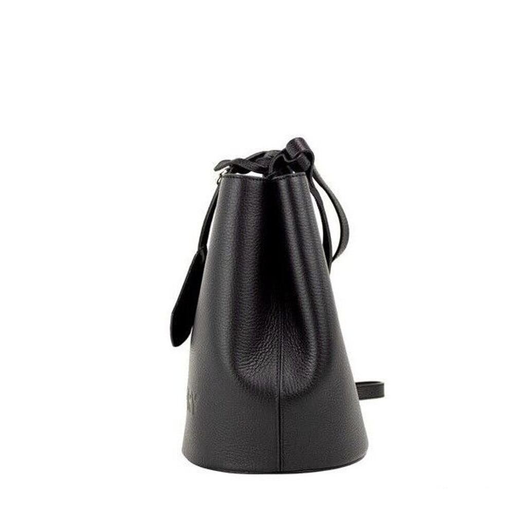 Burberry Lorne Women Black Crossbody Bag Leather Adjustable Small Bucket Handbag - Picture 2 of 5